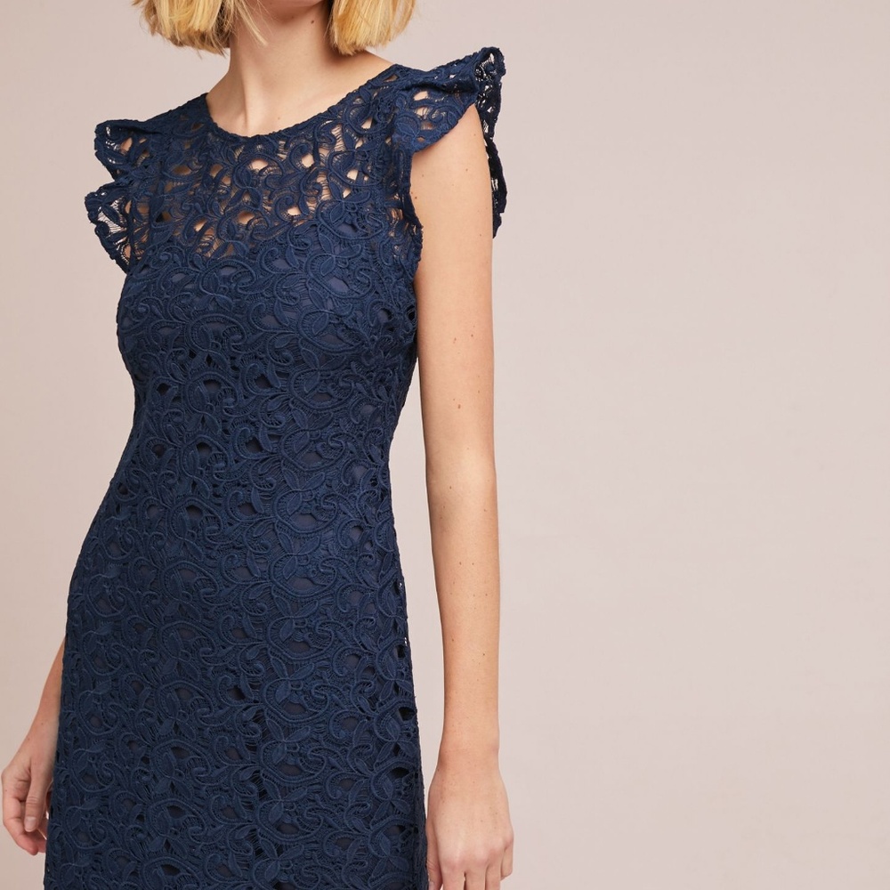 NWT Anthropologie Elsie Flutter-Sleeve Dress